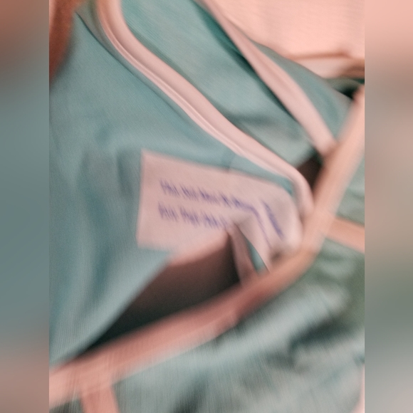 TURQUOISE AND WHITE HIGH WAISTED MEDIUM COVERAGE BIKINI BOTTOM SWIM cute - Picture 5 of 7